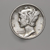 Etats-Unis / USA, Mercury, 1 Dime, 1944, D - Denver, Argent (Silver), TTB (EF), KM#140 - 1916-1945: Mercury (Mercurio)