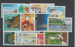 Mayotte Année Complète 1998 Poste 52 à 61A Et PA 3, 12 Val ** MNH - Unused Stamps