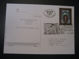 Österreich- Christkindl 1.12.1995, FDC Telecard Vom Postamt Christkindl - Storia Postale