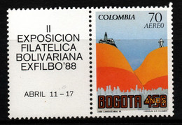 02B- KOLUMBIEN - 1988 - MI#:1717 - MNH- BOGOTA 450 YEARS – PHILATELIC EXPOSITION LABEL22 - Colombie