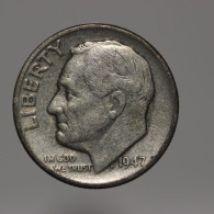 Etats-Unis / USA, Roosevelt, 1 Dime, 1947, Argent (Silver), TTB (EF), KM#195 - 1946-...: Roosevelt