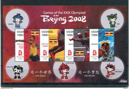 A53394)Olympia 2008: Uganda 2659 - 2662 KLB** - Ete 2008: Pékin