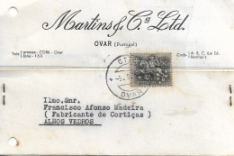 Portugal ,1955 , Martins & Cª Ltd  Commercial Mail , OVAR Postmark - Portugal