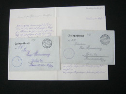 1915 , Courrières,  2  Lettre Postale  Militaire Allemagne - Armada Alemana