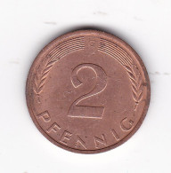 Une Pièce Monnaie  Allemagne  2  Pfennig  Année 1975 Frappe  G - 2 Pfennig