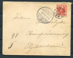 1906 Denmark KNABSTRUP STJ Stjernestempel, COPENHAGEN/KALLUNDBORG Sidestamp Cover - Briefe U. Dokumente