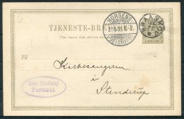 1905 Denmark Stationery Postcard BRAASKOV STJ Stjernestempel, HORSENS/JUELSMINDE Sidestamp. Stenderup Pastorat - Covers & Documents