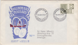 SCIENCE PHYSIQUE PHYSIK FÍSICA PHYSICS MAGNETIC WIRE RECORDING POULSEN DENMARK DANMARK DÄNEMARK 1969 Mi 487 FDC Slania - Fisica