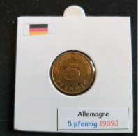 Allemagne 5 Pfennig 1989J - 5 Pfennig