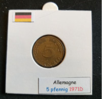 Allemagne 5 Pfennig 1971D - 5 Pfennig