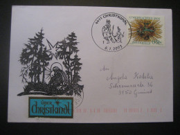 Österreich- Christkindl 6.1.2003, Sonderbeleg Mit Scherenschnitt Und Leitzettel - Covers & Documents