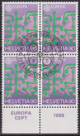 1988 Schweiz ET ° Zum: CH 764, MI: CH 1371, EUROPA, Transport Und Kommunikationsmittel - 1988