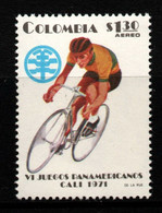 06D- KOLUMBIEN – 1971- MI#:1188- MNH- CYCLING – PANAMERICAN GAMES - SPORTS - Colombie