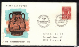 BEER BIER BIÈRE CERVEZA BREWERS BRASSEURS CARLSBERG DENMARK DANMATK DÄNEMARK 1976 MI 630 FDC Jacobsen Science - Bier