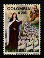 10- KOLUMBIEN – 1970- MI#:1173- MNH- SAINT  TERESA OF JESUS – RELIGIOUS / SHEEP - Colombie