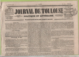 JOURNAL DE TOULOUSE 30 06 1846 - CRIME RUE HELIOT - AQUEDUC RUE LAFAYETTE - PAMIERS - BAYONNE DUEL - PERPIGNAN EXECUTION - 1800 - 1849