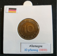Allemagne 10 Pfennig 1989D - 10 Pfennig