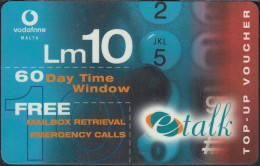 Malta - Vodafone - VC-03 - Mobil Refill - Etalk Blue - Lm10 - Malte