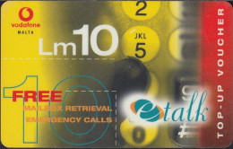 Malta - Vodafone - VC-05 - Mobil Refill - Etalk Yellow - Lm10 - Malte