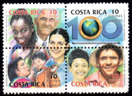 COSTA RICA 2002 - Block Of 4 - MNH - Panamerican Health Organization - Santé Gesundheit Salute Salud Map - WHO