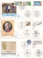 GERMANY - ALLEMAGNE - BUND - FDCs - 1982 - KIELER WOCHE, CEPT, SPORT, GOETHE, WEIHNACHTEN, KALENDER, BORN .... - 1981-1990