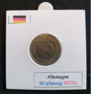 Allemagne 50 Pfennig 1972D - 50 Pfennig