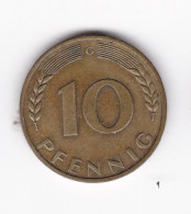 Une Pièce Monnaie  Allemagne   Deutschland   Germany  10 Pfennig  Année 1969  Frappe G  ( Plusieurs Annonces ) - 10 Pfennig