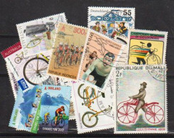 Histoire Du Vélo. Beau Lot De 20 Timbres Oblitérés, Tous Differents, 1 ère Qualité  LOT (# 2) - Mezclas (max 999 Sellos)