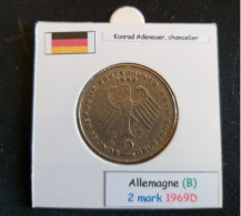 Allemagne 2 Mark 1969D Position B - 2 Marchi