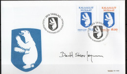 Bertil Skov Jørgensen. Greenland 2023. Coat Of Arms. FDC. Signed. - FDC