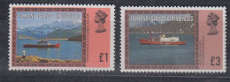 South Georgia 1980 QE II / Definitives / Ships Highest Values 2v ** Mnh (TF185A) - Georgias Del Sur (Islas)