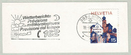 Schweiz / Helvetia 1975, Flaggenstempel Wetterberichte / Prévisions Météorologiques, Weather Report Visp - Climate & Meteorology