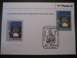 Österreich- St. Nikola/Donau 6.12.2004, 31. Nikolaus-Sonderpostamt Auf Glückwunschkarte - Storia Postale