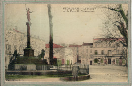 CPA (83) VIDAUBAN - Aspect De La Mairie Et De La Place G. Clemenceau En 1910 - Carte Colorisée - Vidauban