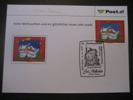 Österreich- St. Nikola/Donau 6.12.2005, 32. Nikolaus-Sonderpostamt Auf Glückwunschkarte - Briefe U. Dokumente