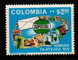 08- KOLUMBIEN – 1970- MI#:1171- MNH- PHILATELIC WEEK – STAMP ON STAMP - Colombie