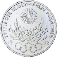 République Fédérale Allemande, 10 Mark, Munich Olympics, 1972, Stuttgart, BE - Gedenkmünzen