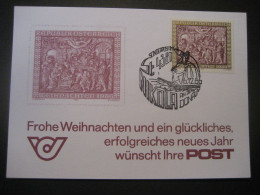 Österreich- St. Nikola/Donau 6.12.1986, Nikolaus-Sonderpostamt Auf Glückwunschkarte - Covers & Documents