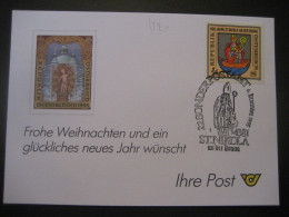 Österreich- St. Nikola/Donau 6.12.1995, 22. Nikolaus-Sonderpostamt Auf Glückwunschkarte - Cartas & Documentos