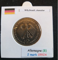 Allemagne 2 Mark 1992A Position B - 2 Marcos