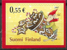 2007 Finnland Mi. 1868**MNH   Weihnachten  Pfefferkuchenmaus - Unused Stamps