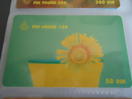 THAILAND USED  CARDS PIN 108  RARE  FLOWERS 1134  0002 - Flores