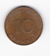 Une Pièce Monnaie  Allemagne   Deutschland   Germany  10 Pfennig  Année 1975  Frappe G  ( Plusieurs Annonces ) - 10 Pfennig