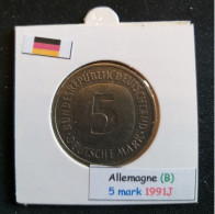 Allemagne 5 Mark 1991J Position B - 5 Marchi