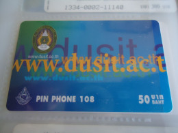 THAILAND USED CARDS  CARDS PIN 108 ADVERSTISING DUSIT - Thaïland