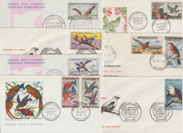 1960/1963 - OISEAUX / BIRDS - 15 ENVELOPPES FDC AFRIQUE FRANCOPHONE - FORTE COTE CATALOGUE - Africa (Other)