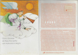 Brazil 1979 Postal Stationery Christmas Angel Trumpet Sun Cloud May The Dawn Of The New Year Come With Peace And Joy - Postal Stationery