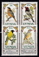 Venda 1985 (MNH) Mi 103-106) - White-browed Robin-Chat, Black-collared Barbet...Kurrichane Thrush - Collections, Lots & Séries