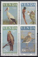 Venda 1984 (MNH) (Mi 91-94) - White Stork, African Paradise Flycatcher, Yellow-billed Kite, Wood Sandpiper - Collections, Lots & Series