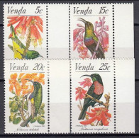 Venda 1981 (MNH) (Mi 38-41) -  Collared Sunbird, Marico Sunbird, White-bellied Sunbird, Scarlet-chested Sunbird - Collections, Lots & Séries